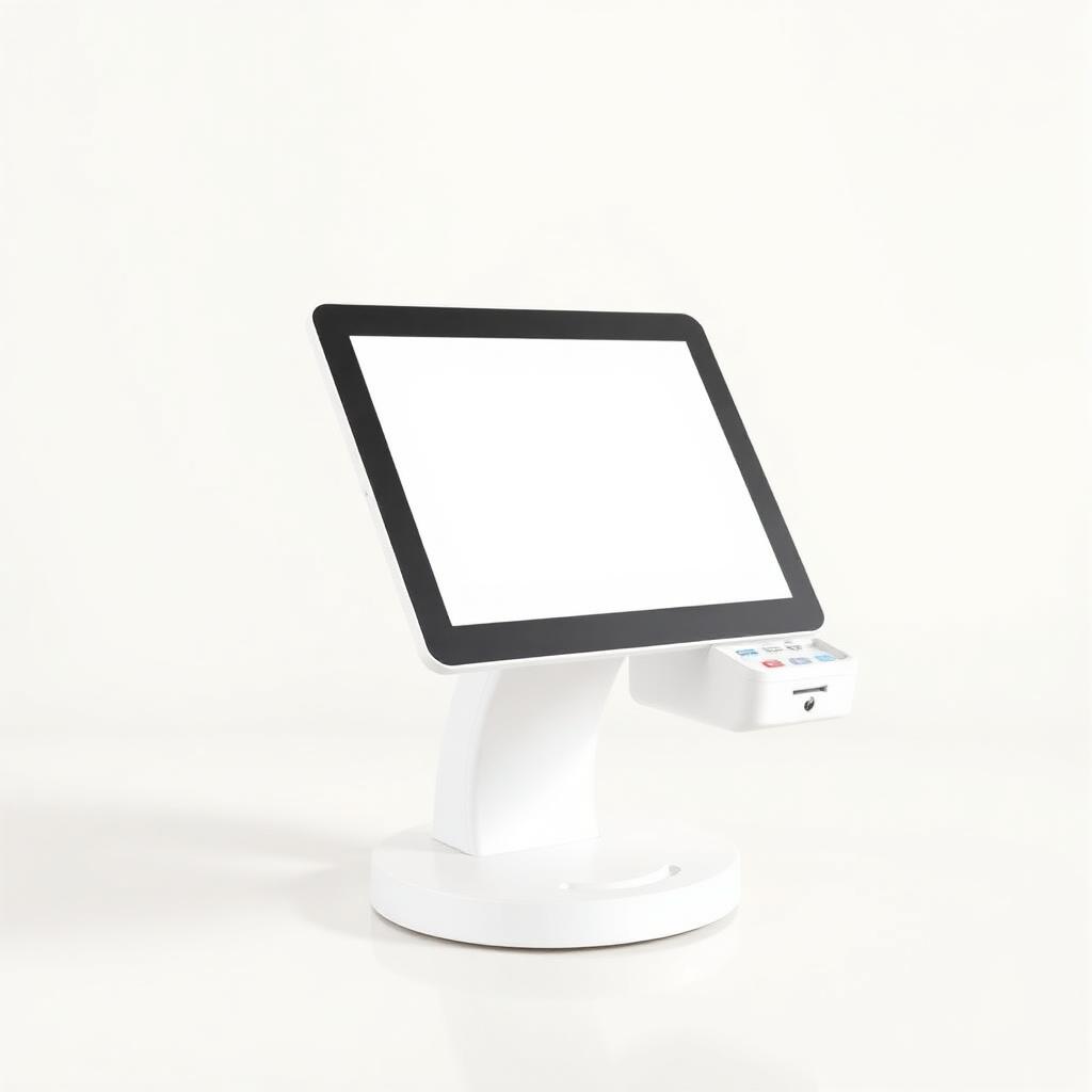 Countertop point-of-sale terminal with attached receipt printer
